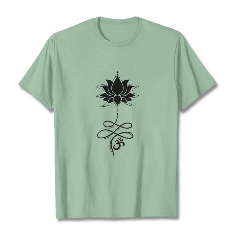 Buddha Stones Lotus OM Sanskrit T-Shirt - Hellgrün - 2XL - image 14