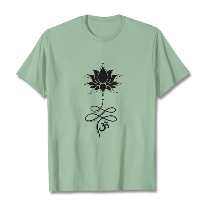 Buddha Stones Lotus OM Sanskrit T-Shirt - Hellgrün - 2XL - image 14