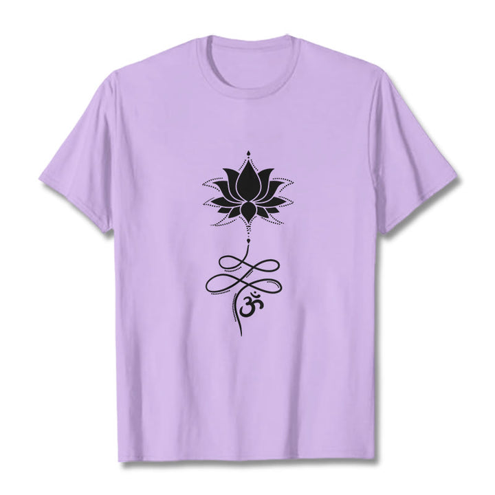 Buddha Stones Lotus OM Sanskrit T-Shirt - Pflaume - 2XL - image 16