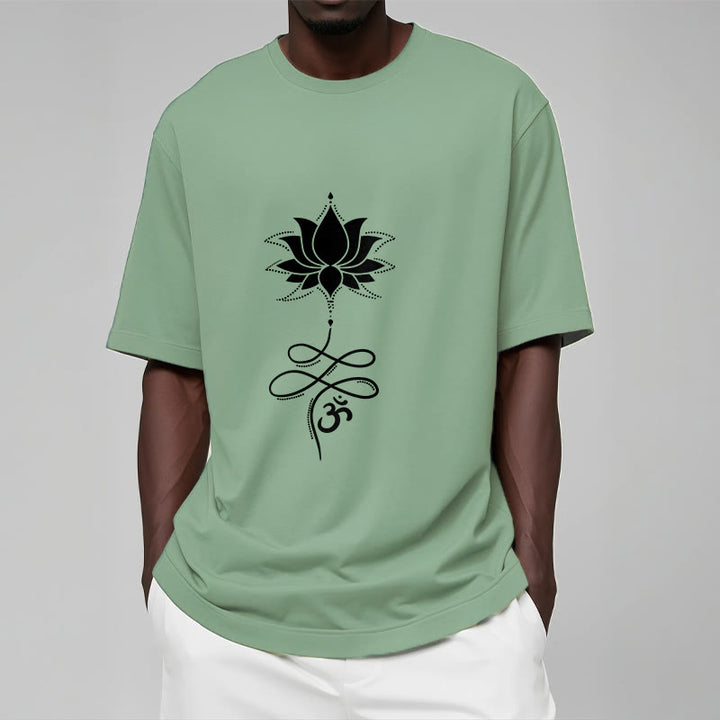 Buddha Stones Lotus OM Sanskrit T-Shirt - image 15