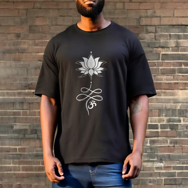Buddha Stones Lotus OM Sanskrit T-Shirt - image 3