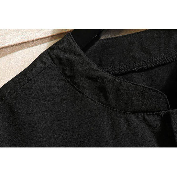 Buddha Stones Vintage Casual Einfarbig Herren Kurzarm Hemd Jacke - image 5