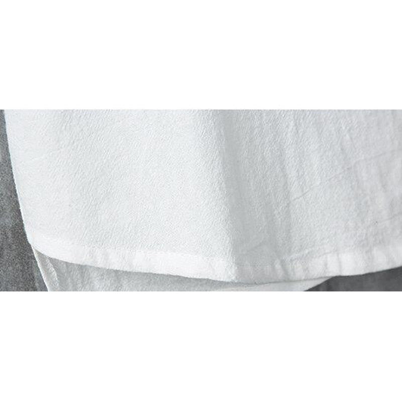 Buddha Stones Herrenhemd aus Baumwolle und Leinen, kurzärmelig, für den Alltag und Freizeit - image 9