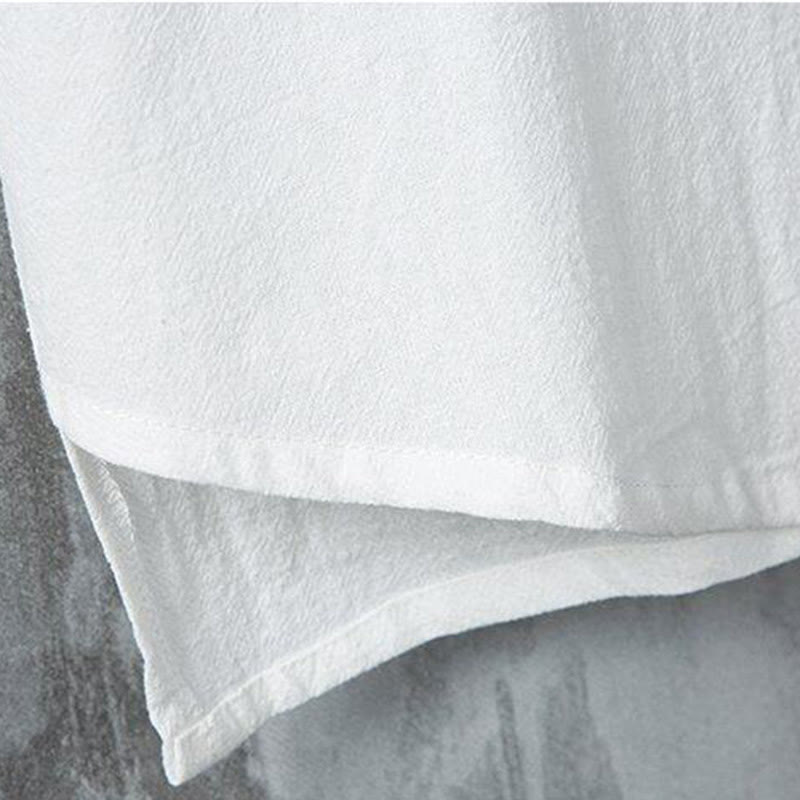 Buddha Stones Herrenhemd aus Baumwolle und Leinen, kurzärmelig, für den Alltag und Freizeit - image 4