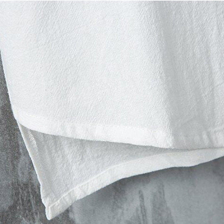 Buddha Stones Herrenhemd aus Baumwolle und Leinen, kurzärmelig, für den Alltag und Freizeit - image 4