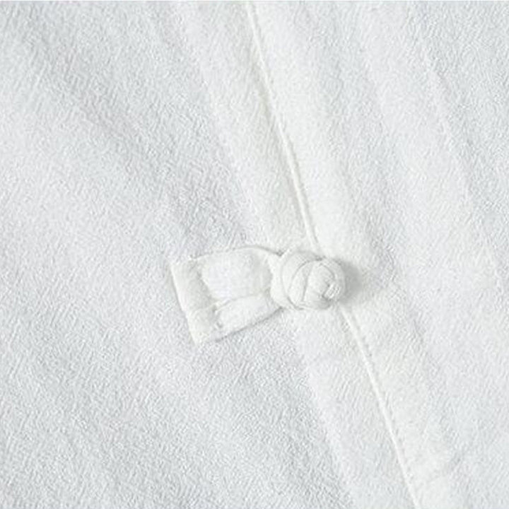 Buddha Stones Herrenhemd aus Baumwolle und Leinen, kurzärmelig, für den Alltag und Freizeit - image 3