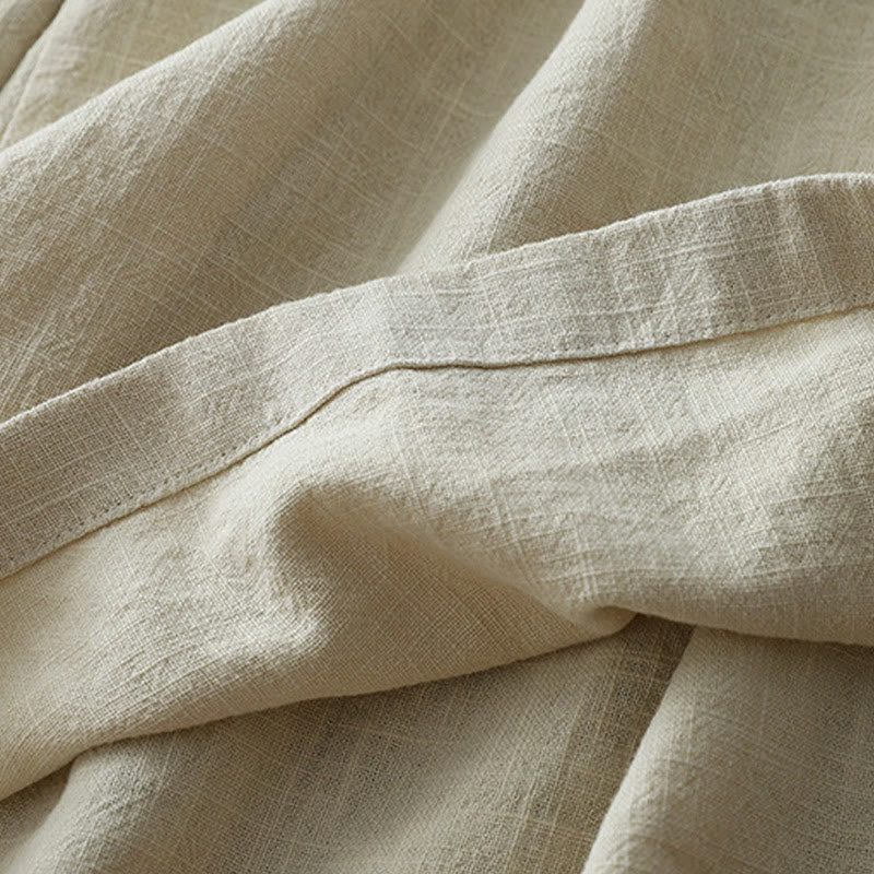 Buddha Stones Lässige, schlichte, lockere Damenhose aus Polyester mit weitem Bein und Taschen in der Länge 7–8 - image 4