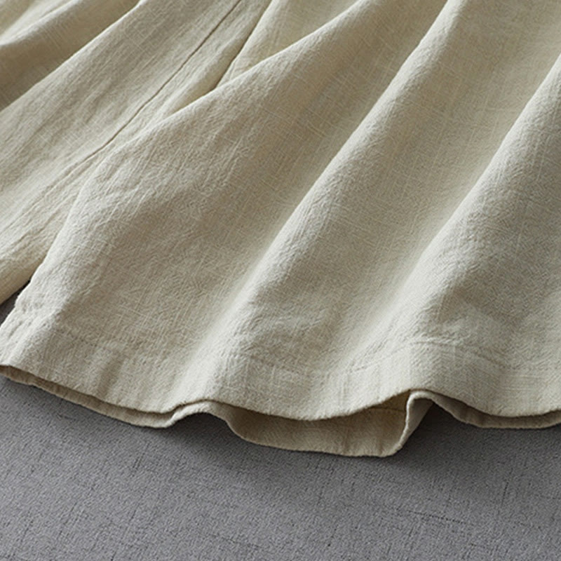 Buddha Stones Lässige, schlichte, lockere Damenhose aus Polyester mit weitem Bein und Taschen in der Länge 7–8 - image 9