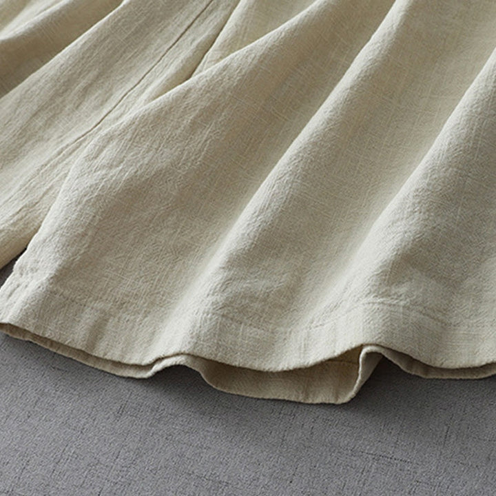 Buddha Stones Lässige, schlichte, lockere Damenhose aus Polyester mit weitem Bein und Taschen in der Länge 7–8 - image 9