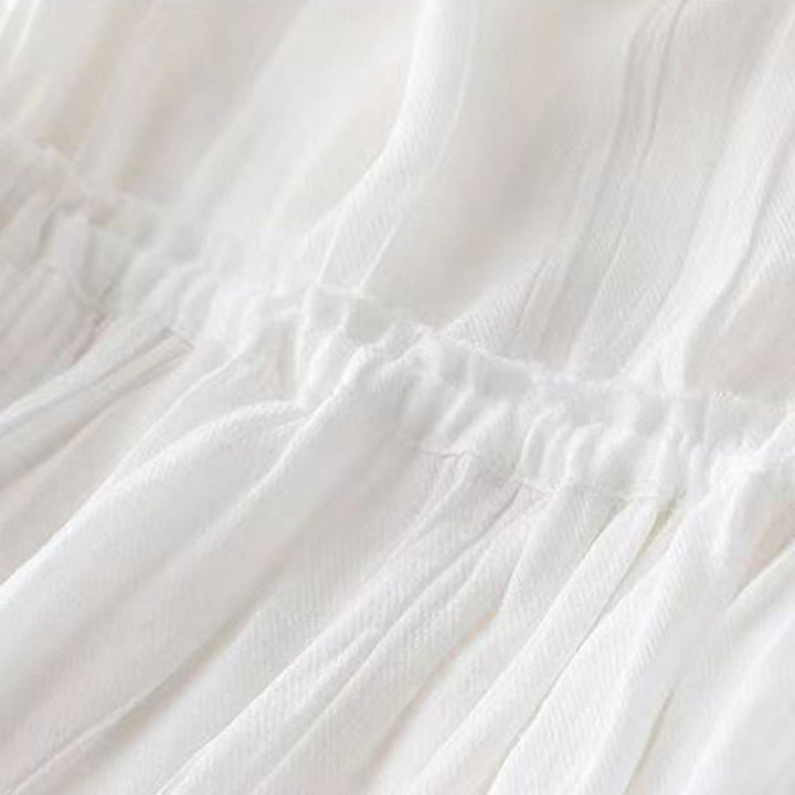 Buddha Stones Lässiges, schlichtes, handgefertigtes Midikleid mit Kordelzug in der Taille, ärmelloses Kleid aus Acryl mit Taschen - image 12