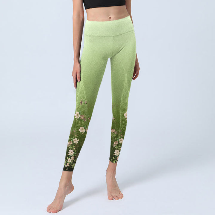 Buddha Stones Rose Lines Musterdruck Gym Leggings Damen Yogahose - image 5