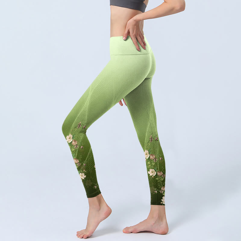 Buddha Stones Rose Lines Musterdruck Gym Leggings Damen Yogahose - image 3