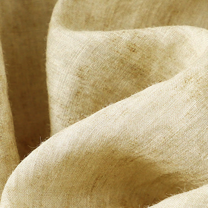 Buddha Stones Sommer-Midikleid aus Acryl mit Stickerei und Stehkragen, Dreiviertelärmeln - image 12