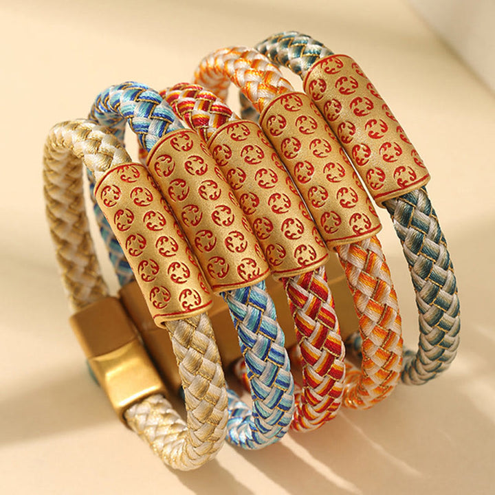 Buddha Stones Tibetan Hot Wheels Verschiedene Farben Seil Diamant Knoten Glück Schnalle Armband