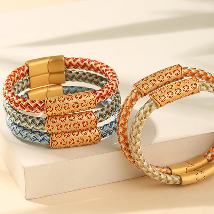 Buddha Stones Tibetan Hot Wheels Verschiedene Farben Seil Diamant Knoten Glück Schnalle Armband