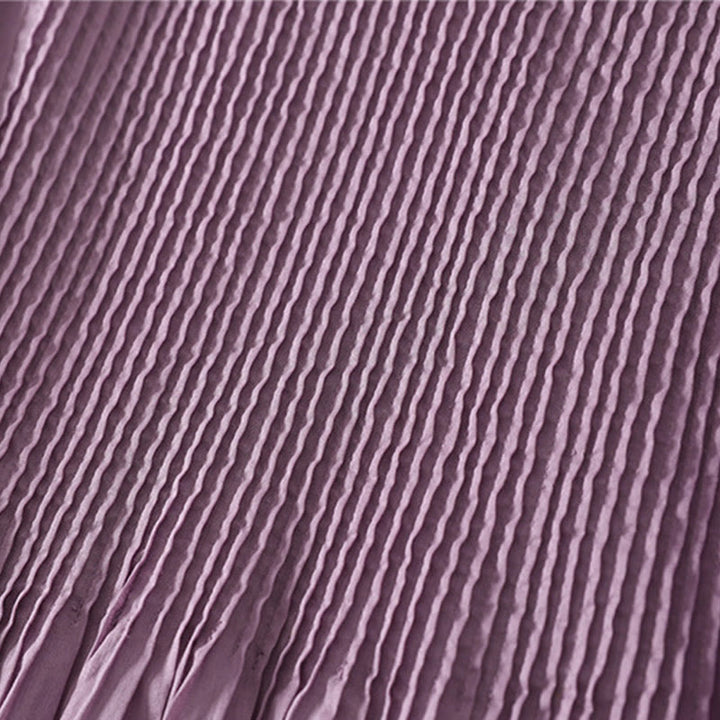 Buddha Stones – Einfarbiges, ärmelloses Midikleid aus Baumwolle mit Akkordeon-Design und Taschen - image 5