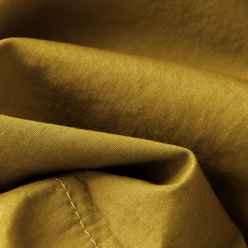 Buddha Stones Sommer-Midikleid mit schlichtem Rundhalsausschnitt und kurzen Ärmeln und Taschen - image 24