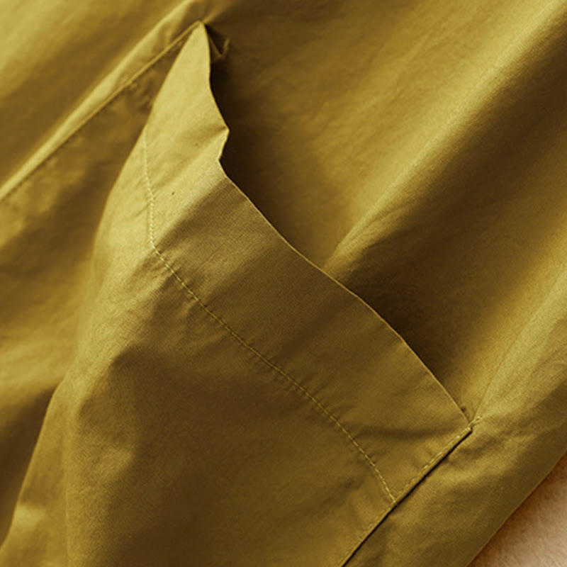 Buddha Stones Sommer-Midikleid mit schlichtem Rundhalsausschnitt und kurzen Ärmeln und Taschen - image 20