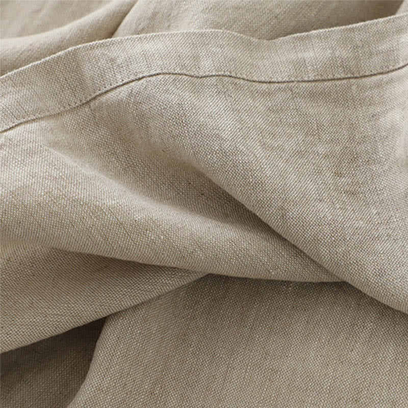 Buddha Stones Tägliches, lässiges, einfarbiges, V-Ausschnitt-Midikleid mit schlichtem Knopfdesign und ärmellosem Schnitt - image 8