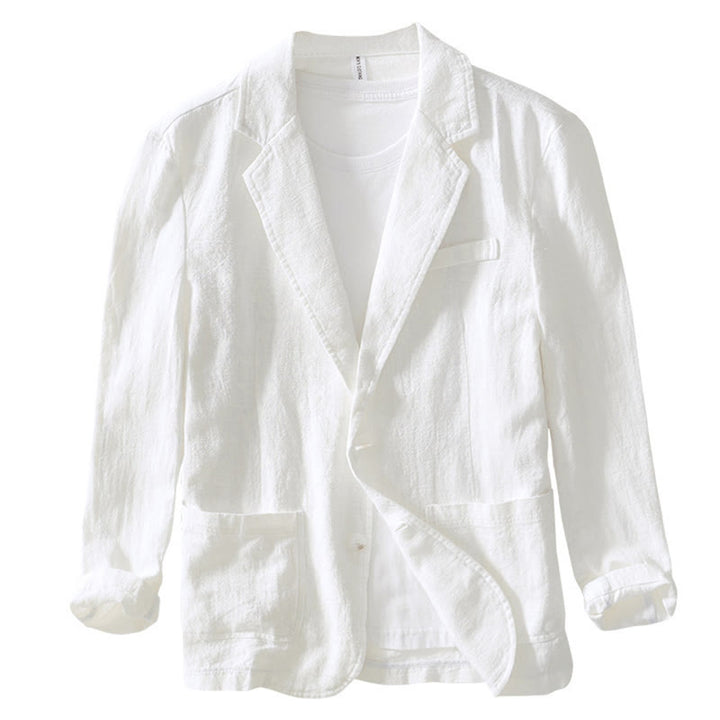 Buddha Stones Langarm-Knopfleiste Design Herren-Baumwoll-Leinen-Jackenhemd mit Taschen - image 9