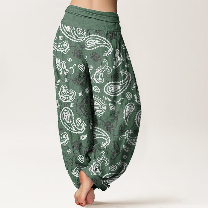 Buddha Stones Lässige Haremshose für Damen mit Paisley-Muster und elastischer Taille - image 6