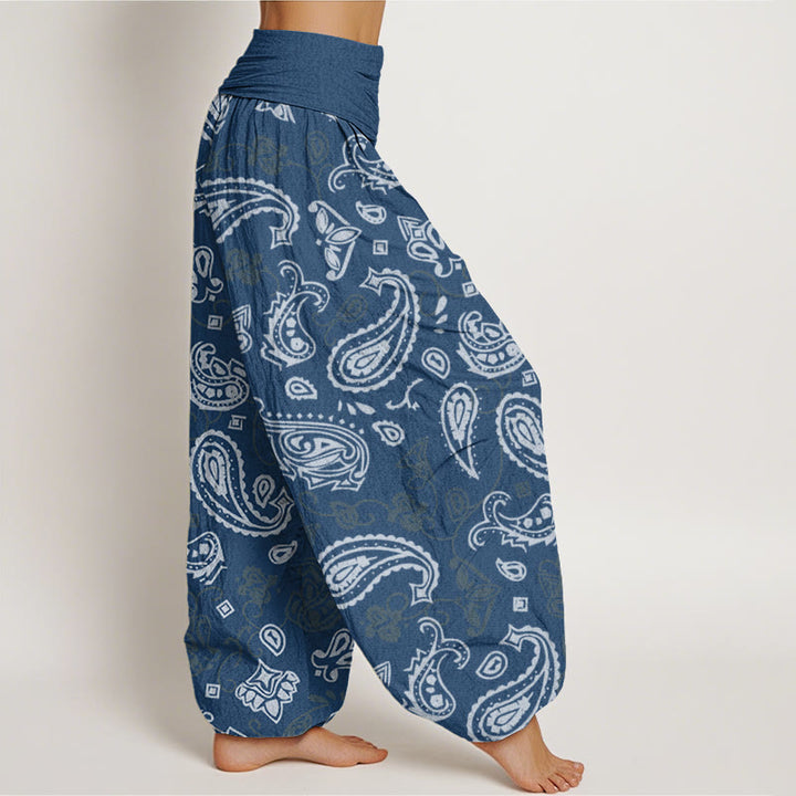 Buddha Stones Lässige Haremshose für Damen mit Paisley-Muster und elastischer Taille - image 10