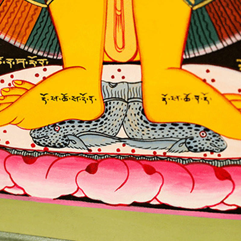 Buddha Stones, tibetisches Thangka-Gemälde, heilende, handgefertigte Dekoration (zufälliger Stil)