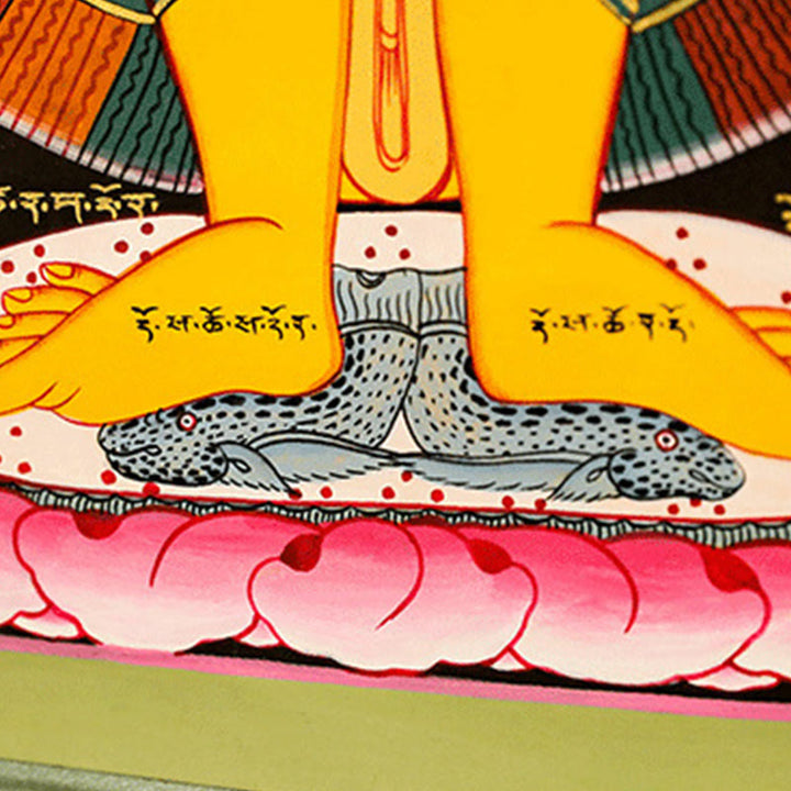 Buddha Stones, tibetisches Thangka-Gemälde, heilende, handgefertigte Dekoration (zufälliger Stil)