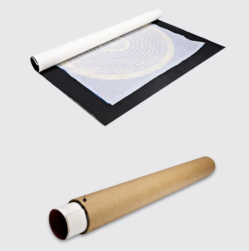 Buddha Stones, tibetisches Thangka-Gemälde, Om Mani Padme Hum, Schrift, handgefertigte Dekoration (zufälliger Stil) - image 23