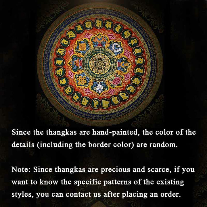 Buddha Stones, tibetisches Thangka-Gemälde, Om Mani Padme Hum, Schrift, handgefertigte Dekoration (zufälliger Stil)