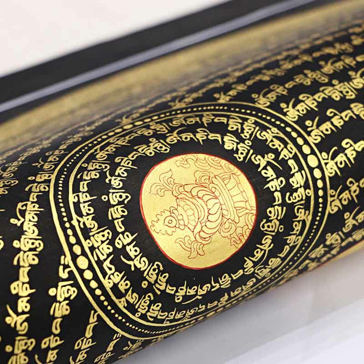 Buddha Stones, tibetisches Thangka-Gemälde, Om Mani Padme Hum, Schrift, handgefertigte Dekoration (zufälliger Stil) - image 19