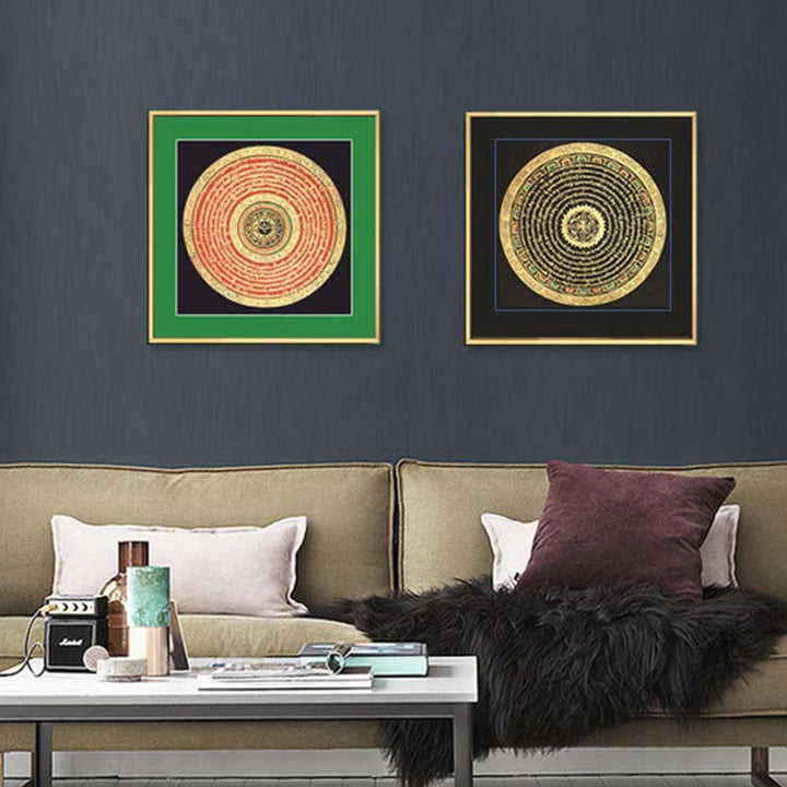 Buddha Stones, tibetisches Thangka-Gemälde, Sechs wahre Worte, Schrift, handgefertigte Dekoration, Blindbox (zufälliger Stil) - image 2