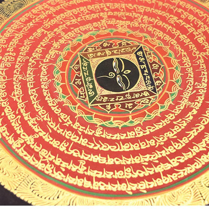Buddha Stones, tibetisches Thangka-Gemälde, Sechs wahre Worte, Schrift, handgefertigte Dekoration, Blindbox (zufälliger Stil)