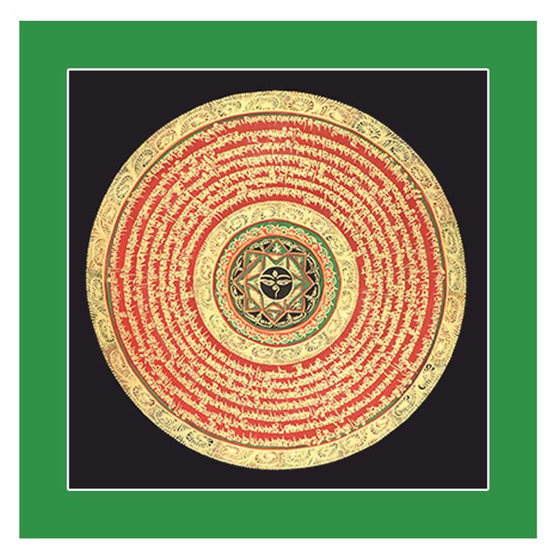 Buddha Stones, tibetisches Thangka-Gemälde, Sechs wahre Worte, Schrift, handgefertigte Dekoration, Blindbox (zufälliger Stil)