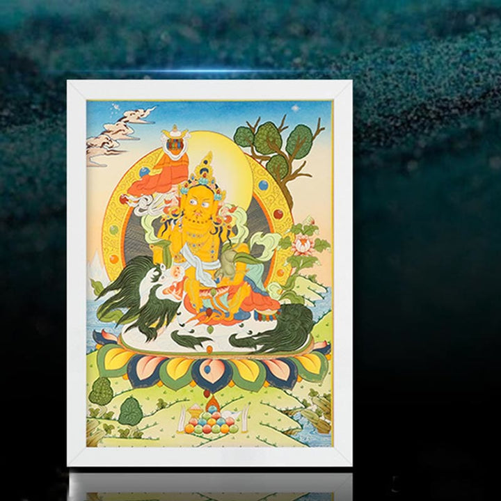 Buddha Stones, tibetisches Thangka-Gemälde, gelber Gott des Reichtums, grüne Tara, Avalokitesvara, handgefertigte Dekoration, Blindbox (zufälliger Stil)