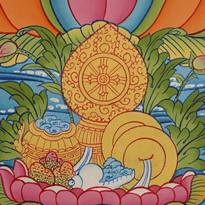 Buddha Stones, tibetisches Thangka-Gemälde, gelber Gott des Reichtums, grüne Tara, Avalokitesvara, handgefertigte Dekoration, Blindbox (zufälliger Stil)