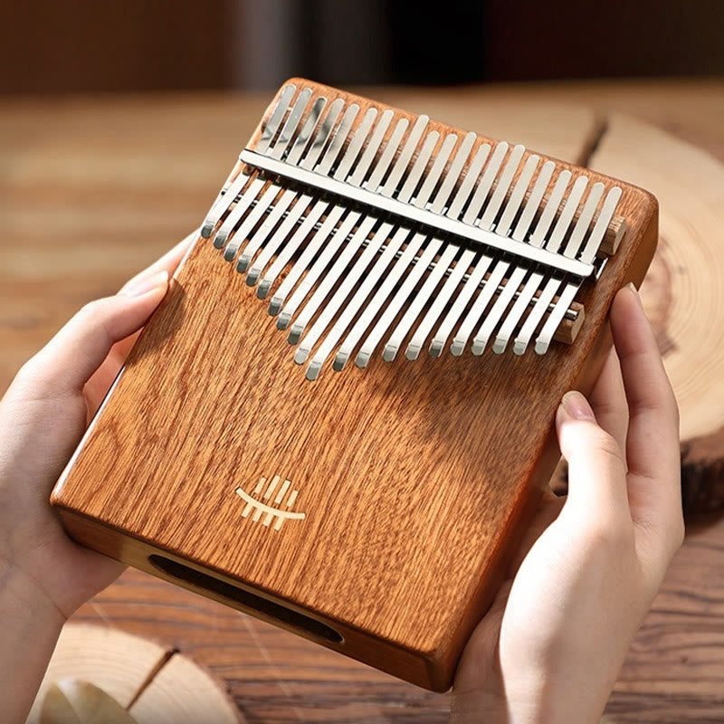Buddha Stones Kalimba Daumenklavier mit 21 Tasten, Akazien-, Ahorn- und Sapele-Holz, tragbares Fingerklavier
