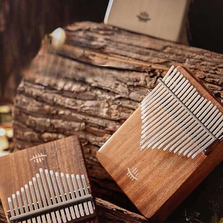 Buddha Stones Kalimba Daumenklavier mit 21 Tasten, Akazien-, Ahorn- und Sapele-Holz, tragbares Fingerklavier