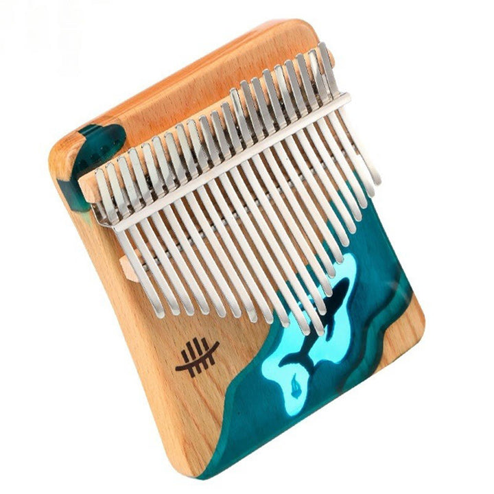 Buddha Stones Kalimba, 17/21 Tasten, Daumenklavier, Buchenholz, Tiefsee-Blauwal, tragbares Fingerklavier
