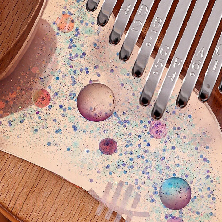 Buddha Stones Kalimba 17/21 Tasten Daumenklavier Buchenholz Planet Universe Tragbares Fingerklavier