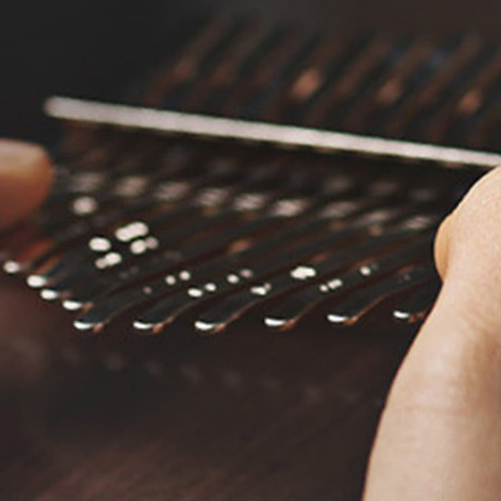 Buddha Stones Kalimba Daumenklavier mit 21 Tasten, Walnussholz, tragbares Fingerklavier