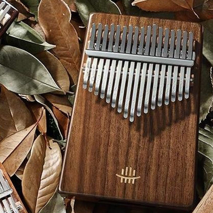 Buddha Stones Kalimba Daumenklavier mit 21 Tasten, Walnussholz, tragbares Fingerklavier