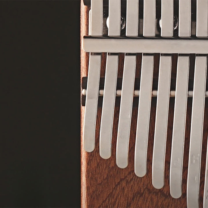 Buddha Stones Kalimba Daumenklavier mit 21 Tasten, gelbes Sandelholz, tragbares Fingerklavier