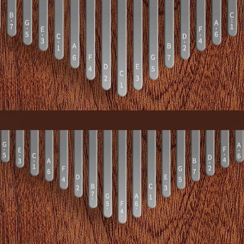Buddha Stones Kalimba Daumenklavier mit 21 Tasten, gelbes Sandelholz, tragbares Fingerklavier