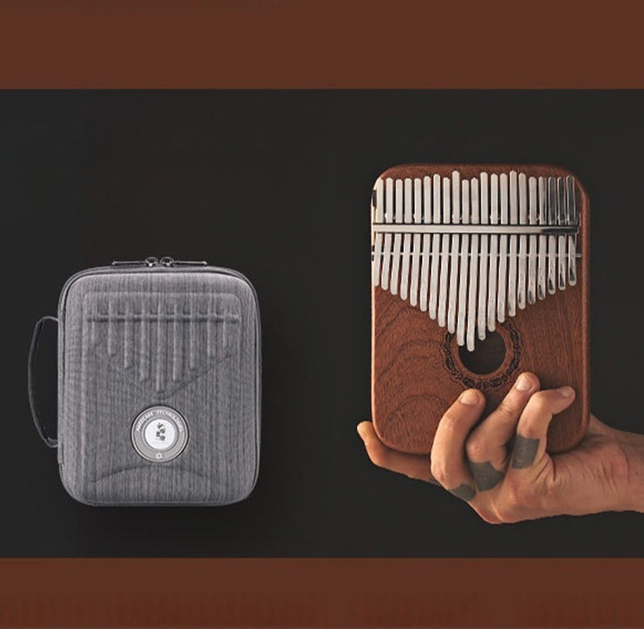 Buddha Stones Kalimba Daumenklavier mit 21 Tasten, gelbes Sandelholz, tragbares Fingerklavier