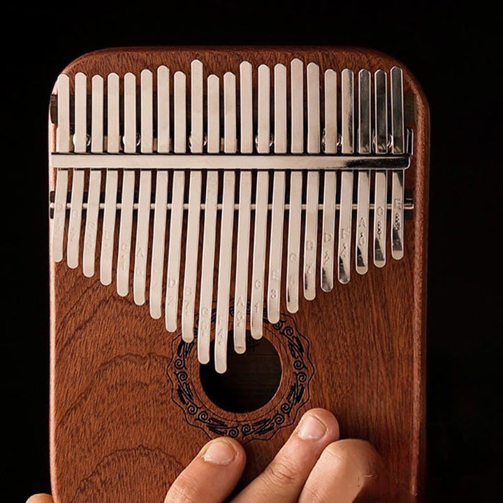 Buddha Stones Kalimba Daumenklavier mit 21 Tasten, gelbes Sandelholz, tragbares Fingerklavier
