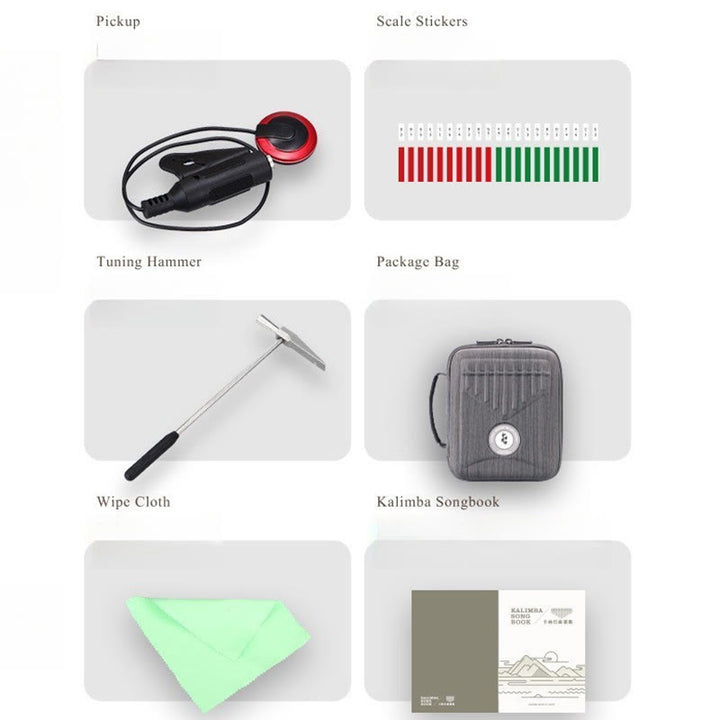 Buddha Stones 21 Tasten Kalimba Daumenklavier Gelbes Sandelholz Retro Tragbares Fingerklavier