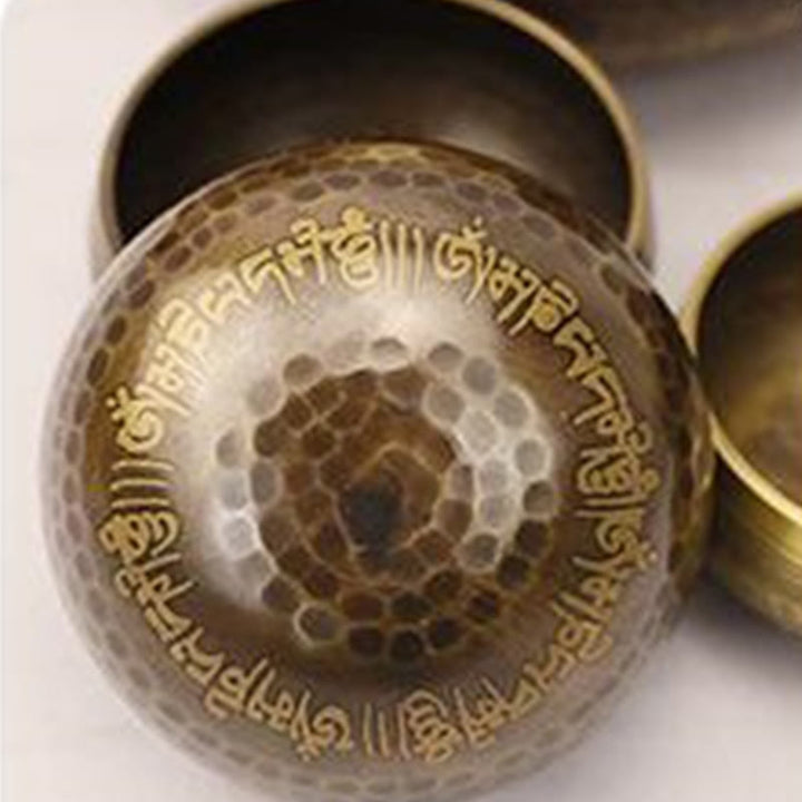 Buddha Stones Handgefertigtes Klangschalen-Set mit Bibelversen für Heilung und Meditation - image 8