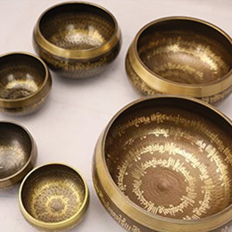 Buddha Stones Handgefertigtes Klangschalen-Set mit Bibelversen für Heilung und Meditation - image 11