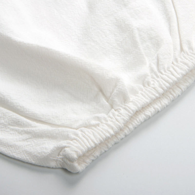 Buddha Stones Sommer-Trainingshose, einfarbig, Unisex, elastische Taille, Tai Chi, Qigong, mit Taschen - image 6